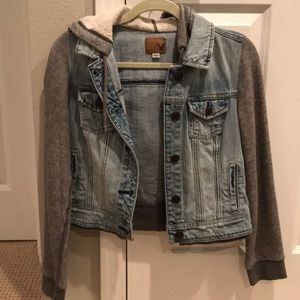 Jean jacket sweatshirt